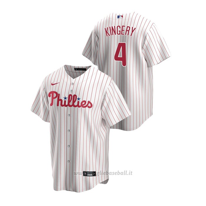 Maglia Baseball Uomo Philadelphia Phillies Scott Kingery Replica Primera Bianco